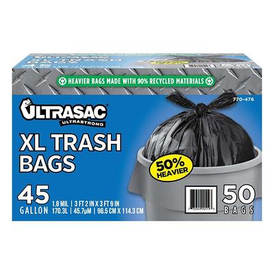 Ultrasac 45 Gal. Extra Large Heavy Duty Trash Bags (50 Count), Black -  Yahoo Shopping