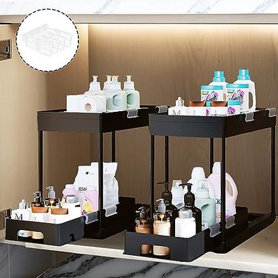 HANSILINA Pull Out Cabinet Organizer 2 Tier Under Sink Cabinet