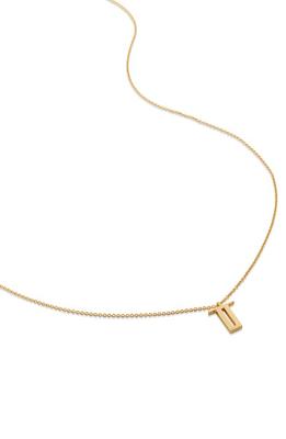 Monica Vinader Initial Pendant Necklace in 18ct Gold Vermeil/Ss at Nordstrom