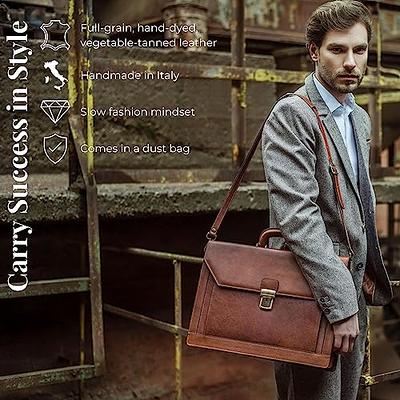 Business Time Leather Messenger Bag