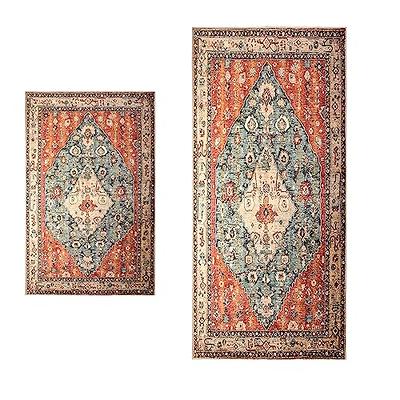 Maples Rugs Caprice Boho Medallion Hallway Entryway Non Skid Runner Rug  [Made in USA], Blue, 2' x 6' - Yahoo Shopping