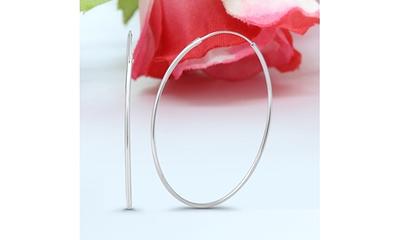 14K Gold Over Silver Sterling Silver 65mm Hoop Earrings - JCPenney