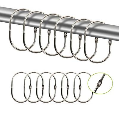 Titanker Shower Curtain Hooks, Rust Proof Shower Curtain Rings for  Bathroom, Durable Metal Double Glide Shower Hooks Hangers for Bathroom  Shower Rods