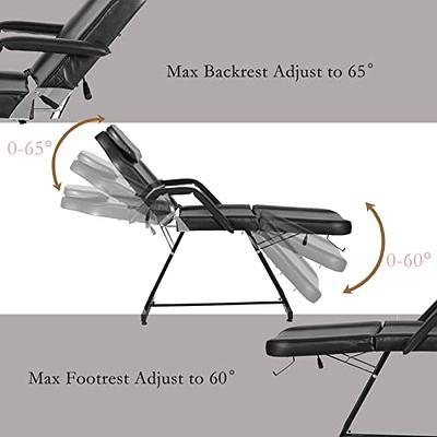 SABUIDDS Pedicure Foot Rest Chair,Swivel Adjustable Pedicure Stool for Spa  Beauty Salon Studio Equipment Supplies (White)