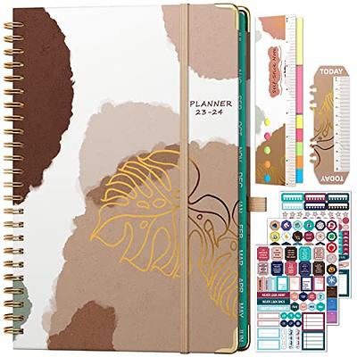 2023-2024 Academic Planner Weekly Monthly, Jul 2023 - Jun 2024 Planners  5.63X8.19 Spiral Planner with Monthly Tabs, Twin-Wire Binding, Bookmark,  Pocket and Sticky Note Set - Abstract EYROZILL - Yahoo Shopping