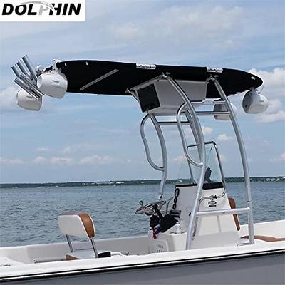 Yahoo Coat T-TOP Canopy) Console Dolphin Marine Center - Centre Down - Black Collapsible Folding Shopping Anodized Tower Bimini Powder (Black Fold ✮ TTOP, Pro Roof Fishing Shade Aluminum, S2 Boat Canopy,