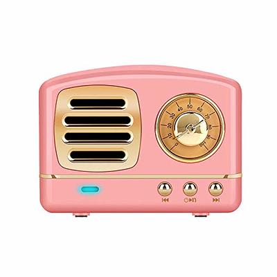 Dosmix Portable Bluetooth Stereo Speaker, Enhanced Bass Retro Wireless  Vintage Speaker with TF Card Slot, Built-in Mic for Travel, Home, Beach,  Kitchen for Android/iOS Devices (Pink) - Yahoo Shopping