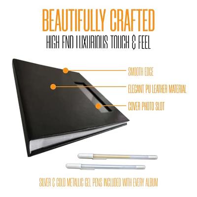 Photo Album Set, 3-Ring Binder 8.5 x 9.5, with 50 Clear Heavyweight  2-Pocket Sleeves & 6 Tab Dividers, by Better Office Products, holds 200 4x6