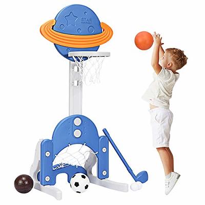 Kids Basketball Hoop Adjustable Height 2.9 ft-6.2 ft Toddler Basketball  Hoop for Kids Indoor Outdoor…See more Kids Basketball Hoop Adjustable  Height