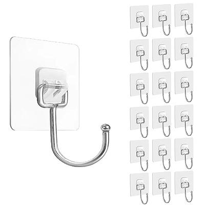 Qvutkve Adhesive Hooks, Wall Hooks for Hanging Heavy Duty 44lb(Max),  Upgrade Waterproof Hooks for Kitchen Bathroom Home Office (18PCS) - Yahoo  Shopping