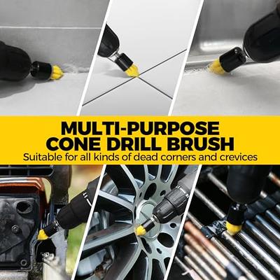 Holikme 5Pack Drill Brush Power Scrubber Cleaning Brush Extended Long  Attachment Set All Purpose Drill Scrub Brushes Kit for Grout, Floor, Tub