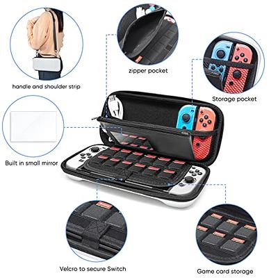 Accessories Bundle for Nintendo Switch OLED Model(2021): Super Kit with  Carrying Case, Screen Protector, Steering Wheels, Joycon Grips, Charging  Dock