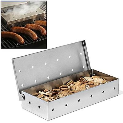 Smoker Box, BBQ Wood Chips Smoker Box for Gas or Charcoal Grills Heavy Duty  Stainless Steel Barbecue Smoker Box Grill Accessories - Yahoo Shopping