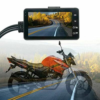 Motorcycle Dash Cam Front and Rear Motorbike Camera Waterproof Dual Video  HD 1080p