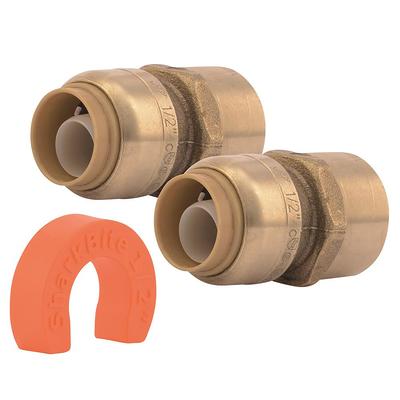 SUNGATOR Pushfit 1/2 Tee Fittings, Plumbing T Fittings 1/2 Inch, No Lead  Brass Push to Connect Fittings, Push Pex Fittings Tee for PEX, Copper, CPVC