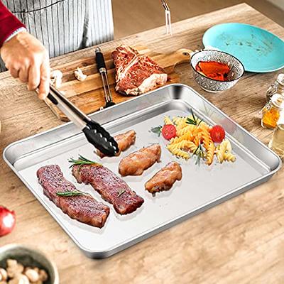 Large Baking Sheet P&P CHEF Stainless Steel Cookie Sheet Baking Pan Tray 16  x 12