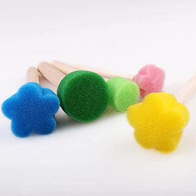 10pcs Sponge Painting Handle Paints Sponges Art Sponges for DIY Painting, As Shown