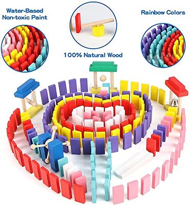 Dominoes Domino Set Game Blocks Toyblock Wooden Kids Adults Stacking  Building Dominos Toys Tilesbulk Tile Entertainment Racing