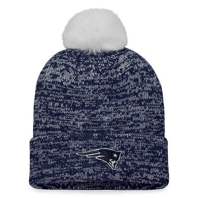 Men's New Era Navy New England Patriots 2022 Sideline Cuffed Pom Knit Hat