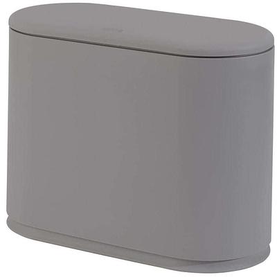 Dracelo 2.1 Gal. Slim Bathroom Plastic Trash Can with Press Top