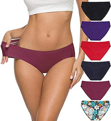 6 Pack Seamless Thongs For Women No Show Thong Panties Stretch