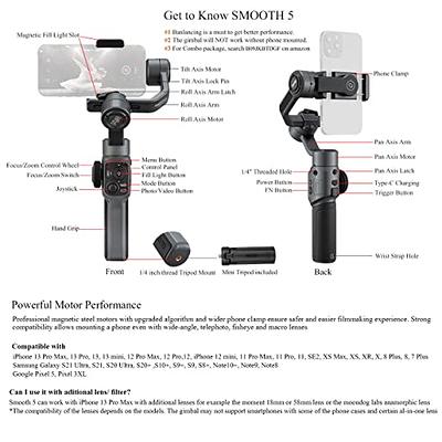 Gimbal Stabilizer for Smartphone, 3-Axis Phone Gimbal for Android and  iPhone 13,12,11 PRO MAX, Stabilizer for Video Recording