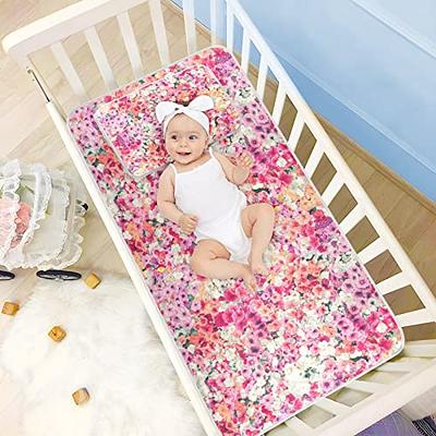 Waterproof Fitted Crib Mattress Pad and Toddler Crib Mattress Protective Baby Crib Mattress Cover Sheets Breathable & Hypoallergenic for Boy and Girl