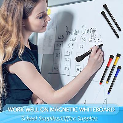 12 Pack Magnetic Fine Tip Dry Erase Color Markers for Whiteboards