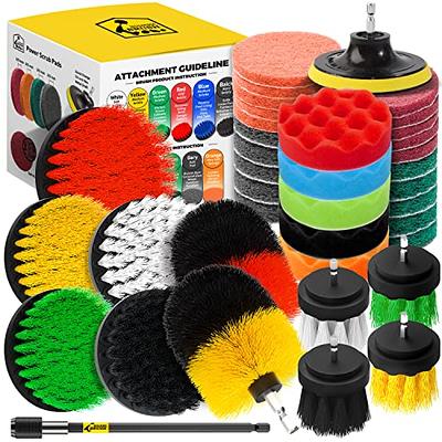 Drill Brush and Pads Set, Drill Brush Scrubber