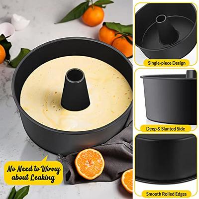 E-far Angel Food Cake Pan, 10-Inch Non-stick Tube Pan for Baking Pound  Chiffon Cake, One-piece Design, Easy Release & Clean - Yahoo Shopping