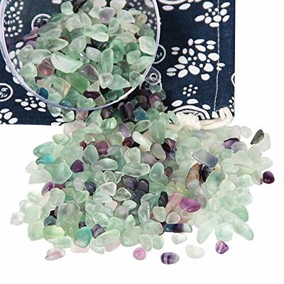 Orientrea 1.1lb Natural Crushed Fluorite Crystal Tumbled Chips