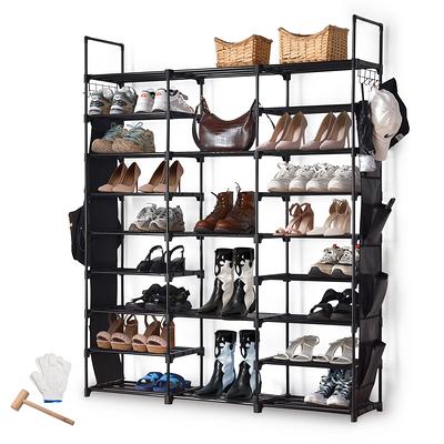 9 Tiers Shoe Rack, Large Capacity Shoe Rack with Removable Shelves