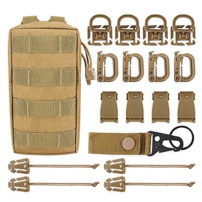 MGFLASHFORCE Kit of 18 Molle Accessories, Molle Attachments Clips and  Straps with Pouch for 1” Webbing Tactical Backpack Tactical Vest (Tan) -  Yahoo Shopping