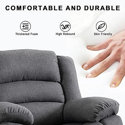 ANJ Recliner Chair Overstuffed, Manual Reclining Single Couch Wall Hug –  ANJ HOME