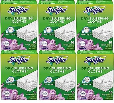 Swiffer Sweeper Dry Sweeping Cloths, Mop and Broom Floor Cleaner Refills,  Febreze Lavender Vanilla and Comfort Scent, 16 Count (Pack of 6) - Yahoo  Shopping