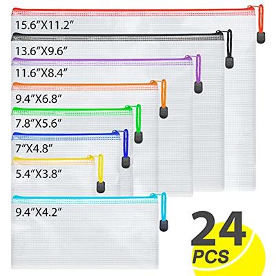 24 Pack Mesh Zipper Pouch, Waterproof Document Zippered Bag, 8 Sizes  Plastic Document Pouch, 8 Colors, Multi-Purpose Storage Organizer Bag for School  Office - Yahoo Shopping