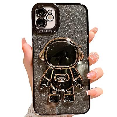 Compatible with Apple iPhone 13 Pro Max Case for Women Girls, with Bling  Diamond Design & Ring Kickstand Holder Soft TPU Shockproof Case with  Glitter
