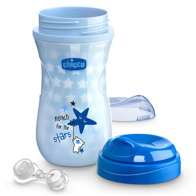 Chicco Semi-soft Spout Trainer Sippy Cup 7oz Blue/Green 6m+ (2pk) 