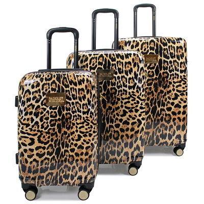 Badgley Mischka Diamond 3 Piece Expandable Luggage Set (Black)