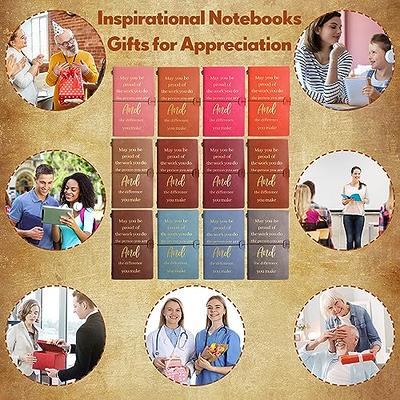  Qilery 12 Pcs Inspirational Gifts Bulk 4.7 x 7.8 inches  Leather Journals Inspirational Notebooks Employee Appreciation Gifts  Writing Journal Thank You Gift for Team Teacher Students(Multicolor) :  Office Products