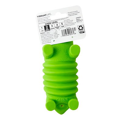 Vibrant Life Treat Buddy Rubber Dinosaur Dog Toy, Color May Vary, Chew  Level 5 