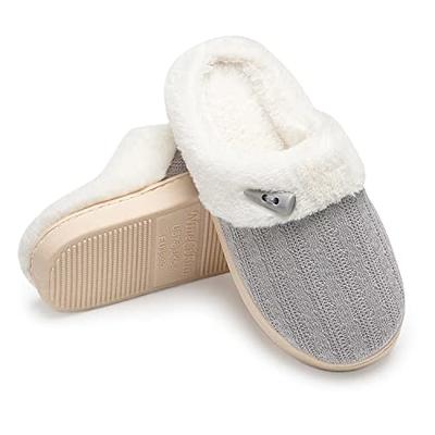 NineCiFun Women's Slip on Fuzzy Slippers Outdoor House Slippers Cotton