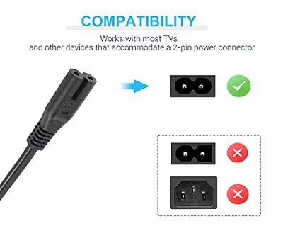  Cable de alimentación de CA de 10 pies para Samsung LG TCL Roku  Insignia Toshiba Hisense LED LCD TV Smart Monitor, Xbox One-S X, consola  delgada PS5 PS4, cable de pared