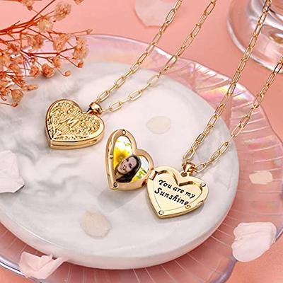 Heart Initials Locket Necklace by Shutterfly