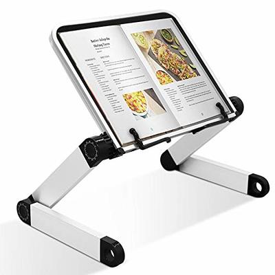 A+ Book Stand BS1500 11.8x8.5 Portable Adjustable Foldable Bookstand  Holder for Reading Hands Free Large Thick Heavy Textbooks Cookbooks Tablets