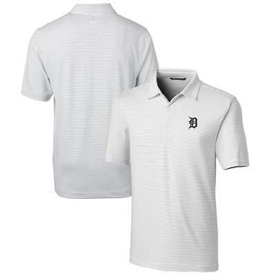 Atlanta Braves Cutter & Buck Forge Eco Double Stripe Stretch Recycled Polo  - Gray/White