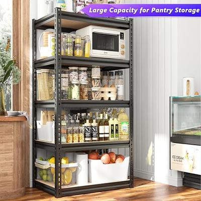 Raybee Storage Shelves 5 Tier Metal Garage Shelving Adjustable Garage  Storage Shelves Heavy Duty Shelving Industrial Storage Rack for Garage  Pantry