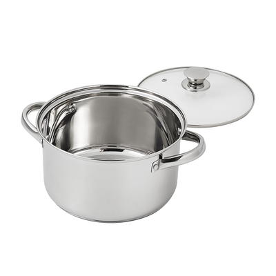 Mainstays Stainless Steel 20-Quart Stock Pot with Glass Lid 