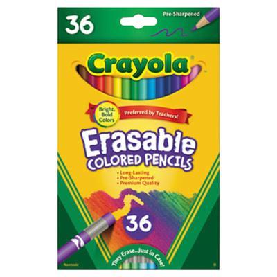 Crayola Erasable Colored Pencils, Assorted Colors ,10/Box (68-4410