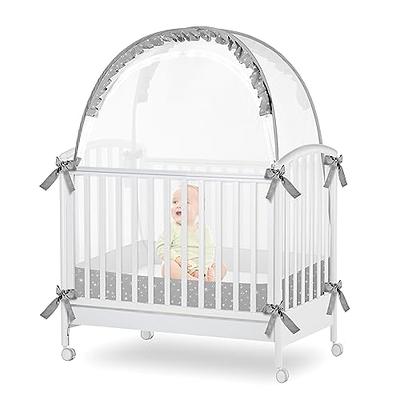 IzyBaby Baby Crib Tent - See Through Mesh Crib Net - Pop-Up Crib Tent -  Crib Tent to Keep Baby from Climbing Out - Premium Toddler Crib Canopy -  Transparent White : : Baby Products